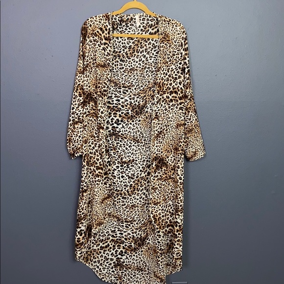 Stella Tops - Stella | Sheer Leopard Floor Length Open Top S8